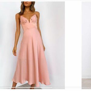 Petal and Pup Blush Midi Dress